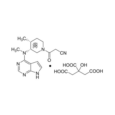 (3R,4R)-4-metüül-3-(metüül-7H-pürrolo[2,3-d]pürimidiin-4-üülamino)-b-okso-1-piperidiinpropaannitriil: 2-hüdroksü-1,2,3- propaantrikarboksülaat