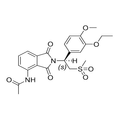 (+)-N-［2-［1(S)-(3-etoksü-4-metoksüfenüül)-2-(metüülsulfonüül)etüül］-1,3-diokso-2,3-dihüdro-1 H-isoindool-4 -üül］atseetamiid